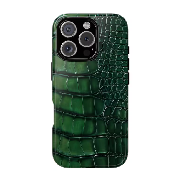 green crocodile phone case
