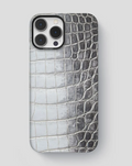 silver crocodile phone case