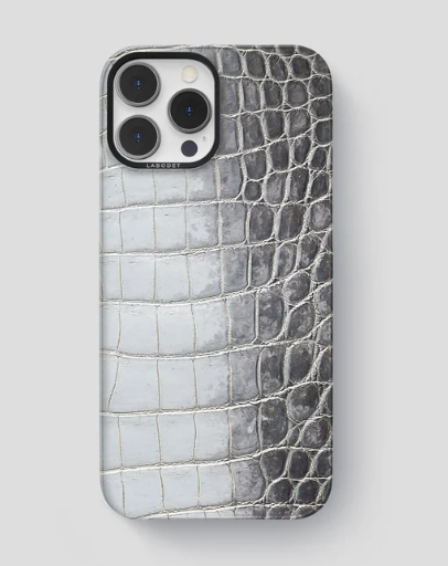 silver crocodile phone case