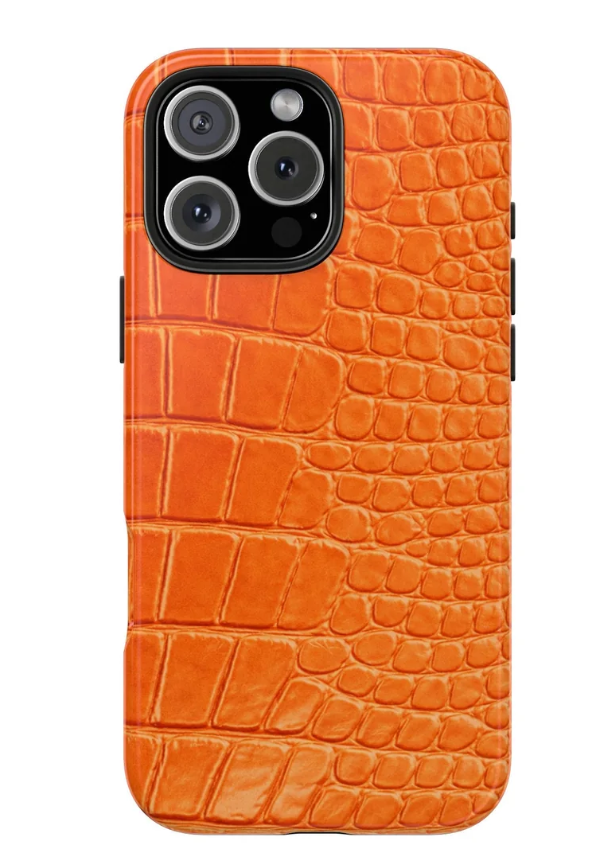 orange crocodile phone case