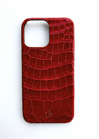 Red crocodile phone case