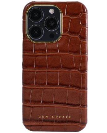 brown crocodile phone case