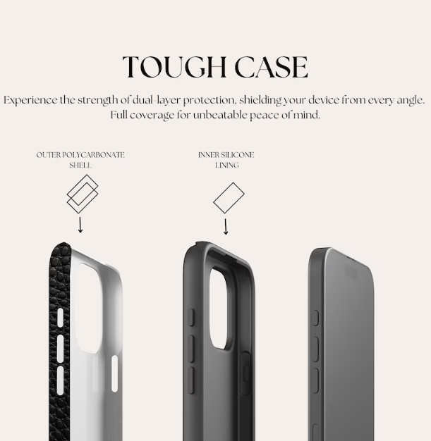 Black Crocodile Print phone case