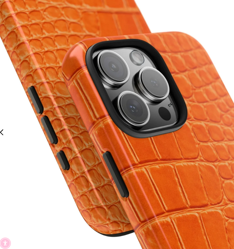 orange crocodile phone case