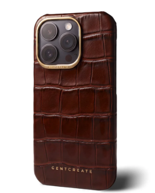 brown crocodile phone case
